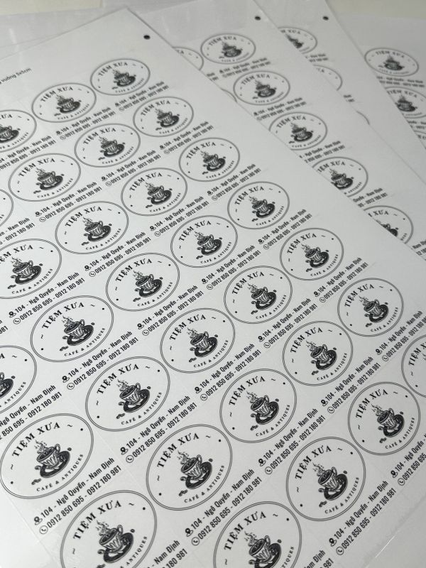 in decal tem nhãn logo
