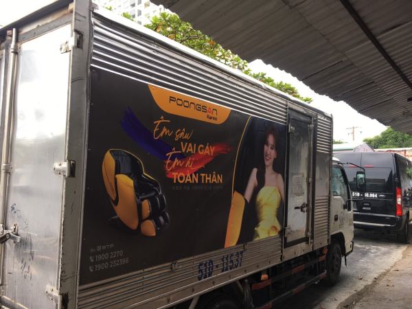 in decal dán xe quảng cáo