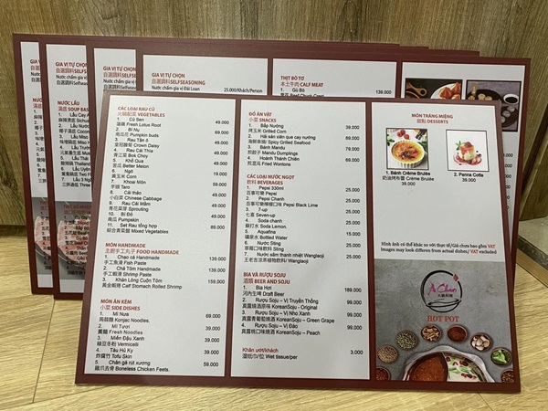 menu tân bình